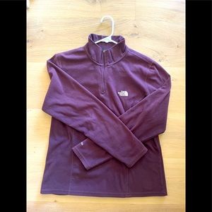 Northface dark purple half zip sweater jacket